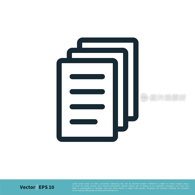 Document Form Icon Vector Logo Template Illustration Design. Vector EPS 10.